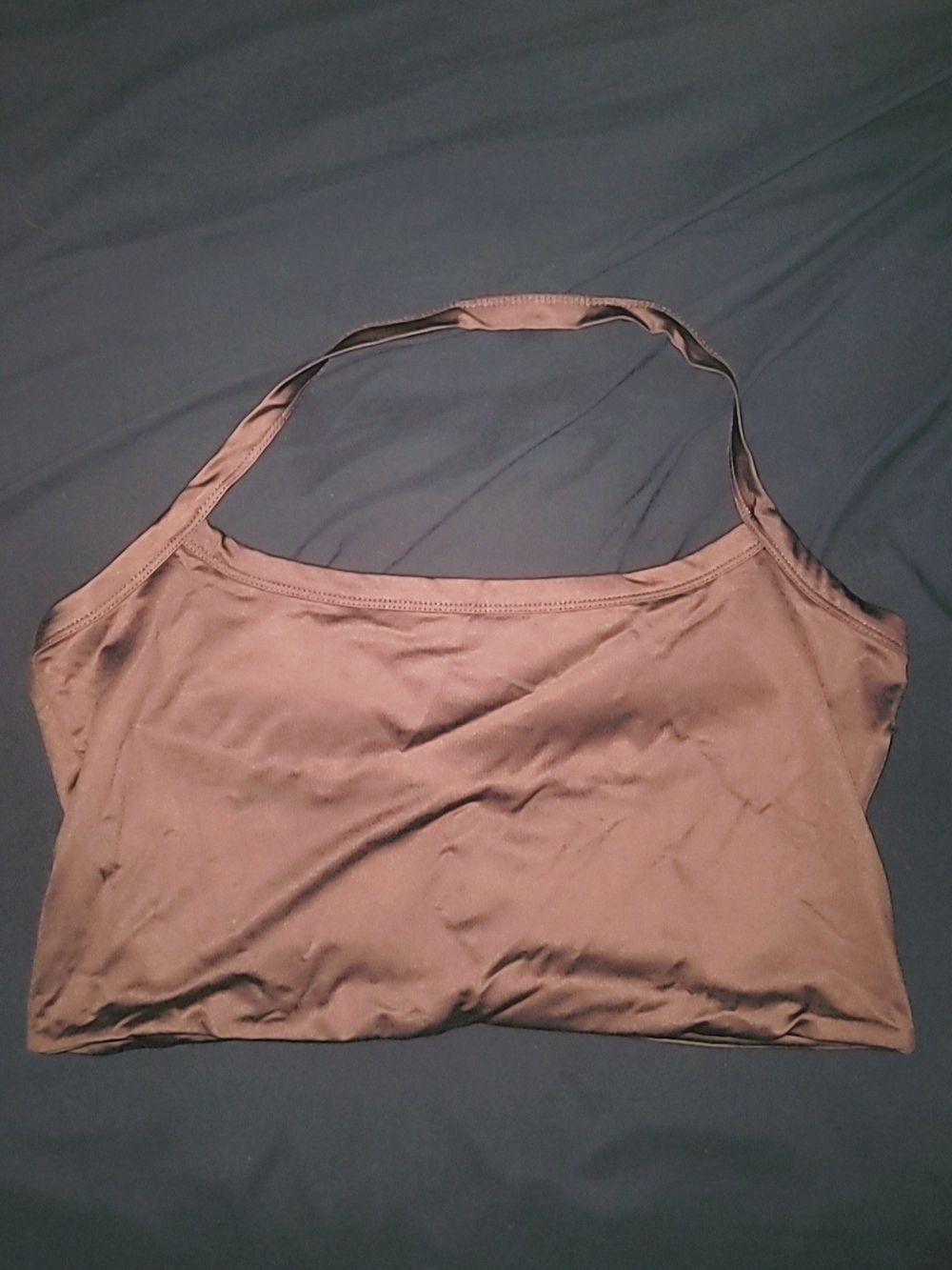 Fashion Nova Chocolate Cropped Halter Top